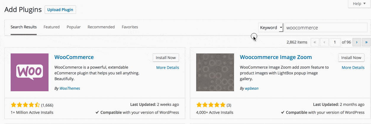 install woocommerce