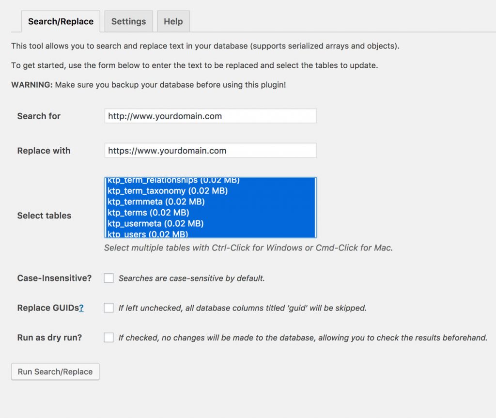 Better Search and replace example