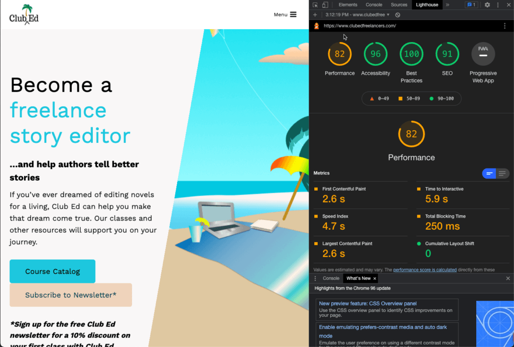 Club Ed Freelancers LMS site