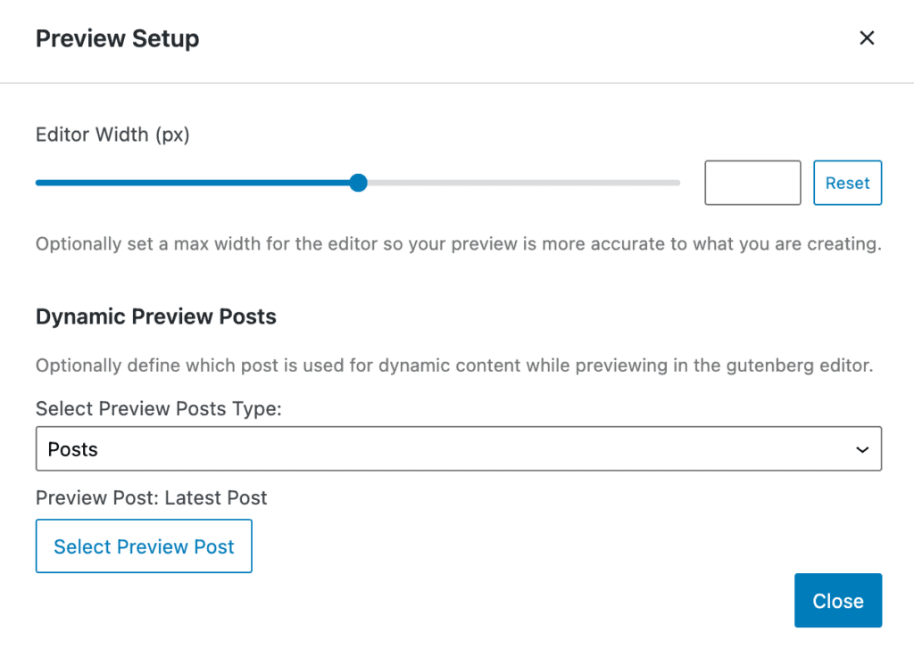 sponsor post preview settings