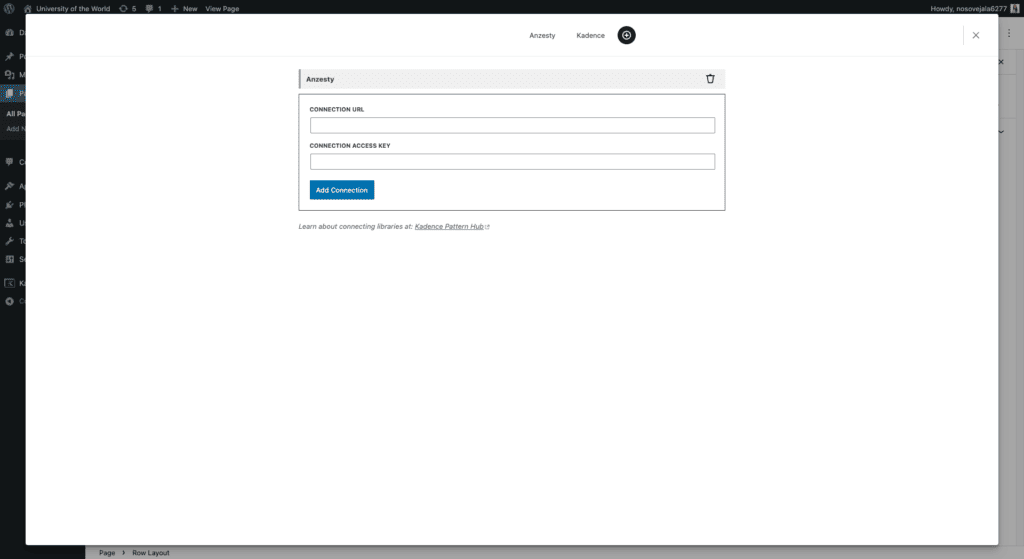 The end-user is presented with a url and access key entry screen, where they can enter anyone’s pattern library information generated in the Pattern Hub.